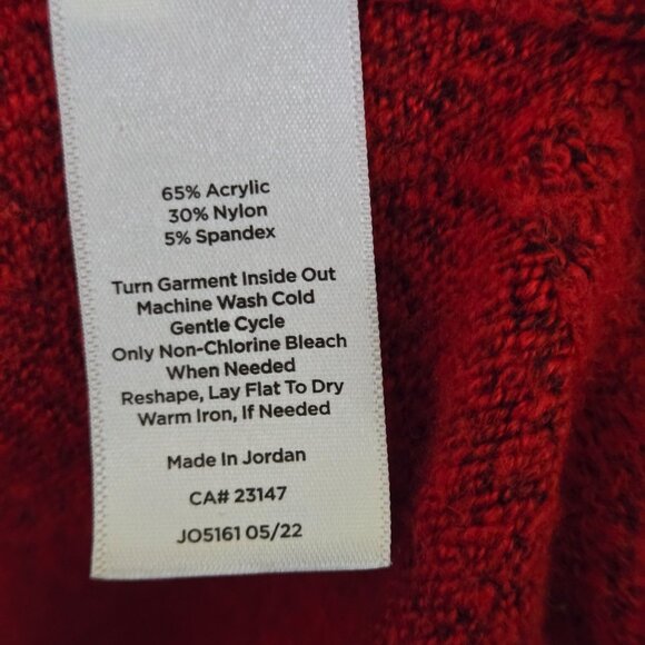 Talbots NWOT Jewel Button Cardigan V Neck Red Pockets Size Lp - Picture 10 of 10
